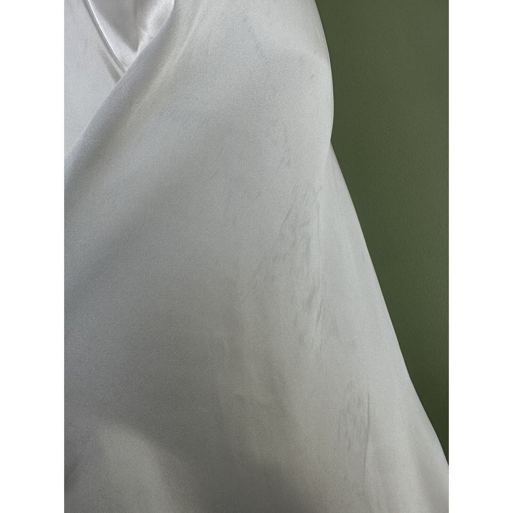 Val Mode Lingerie White Beaded Slip Dress Size Small Vintage 90’s Gown Dainty - Picture 5 of 13